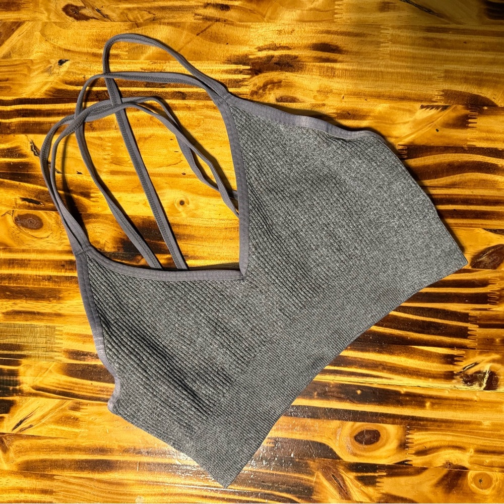 Aerie Gray Ribbed bra